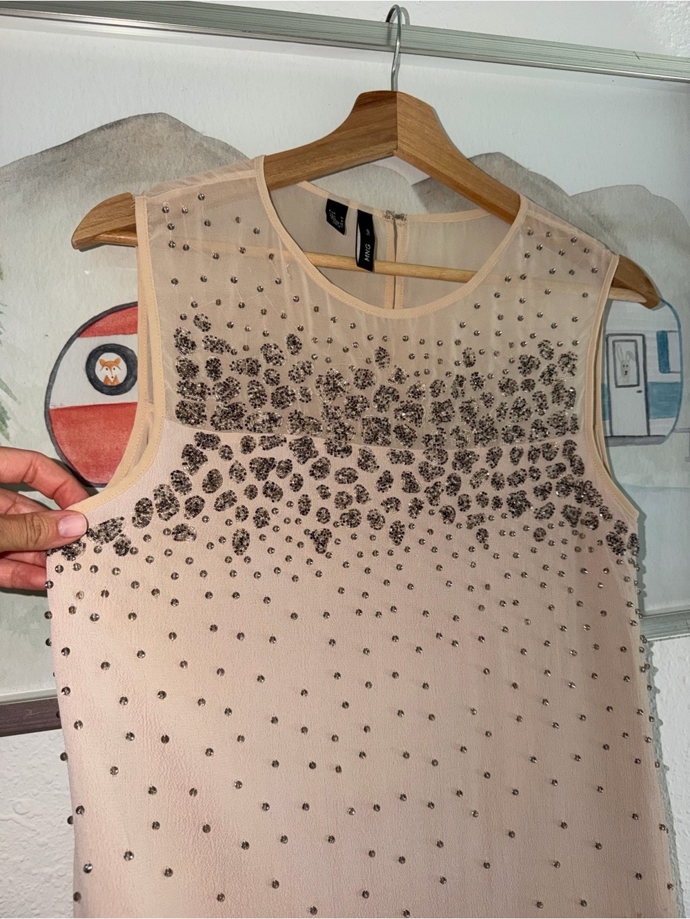 Mango Embroidered Dress